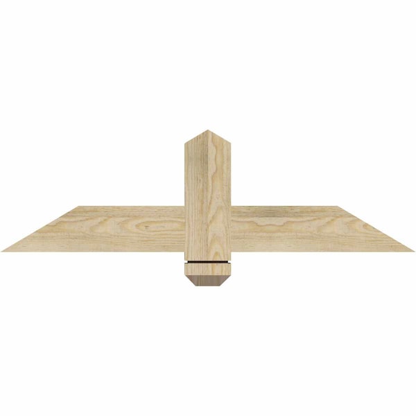Ekena Millwork Eugene Rough Sawn Timber Gable Bracket, Douglas Fir, 36"W x 10"H x 2"D x 4"F, 7/12 Pitch GBW036X10X0204EUG00RDF - main
